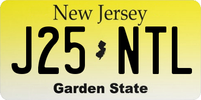 NJ license plate J25NTL