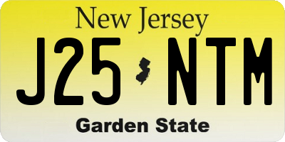 NJ license plate J25NTM