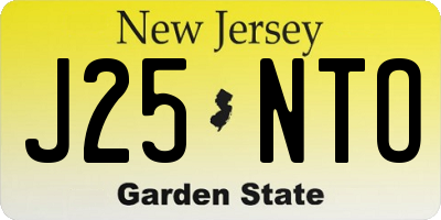 NJ license plate J25NTO