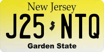 NJ license plate J25NTQ