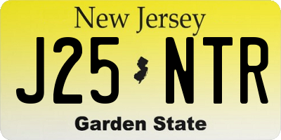 NJ license plate J25NTR
