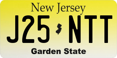 NJ license plate J25NTT