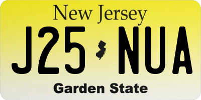 NJ license plate J25NUA