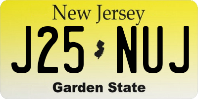 NJ license plate J25NUJ
