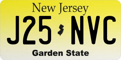 NJ license plate J25NVC