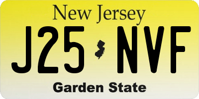 NJ license plate J25NVF