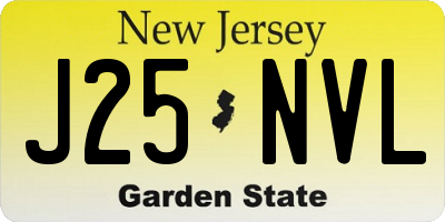 NJ license plate J25NVL