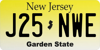 NJ license plate J25NWE