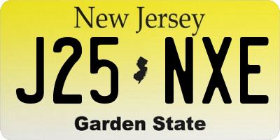 NJ license plate J25NXE