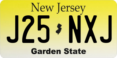 NJ license plate J25NXJ