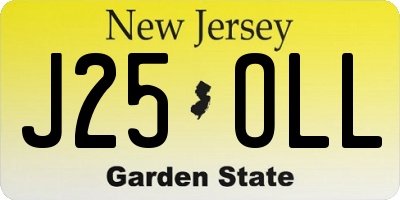 NJ license plate J25OLL