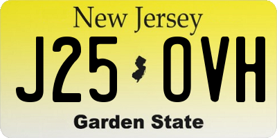 NJ license plate J25OVH