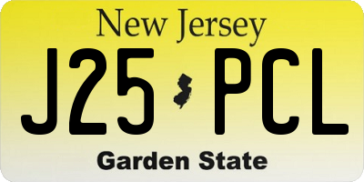 NJ license plate J25PCL