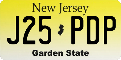 NJ license plate J25PDP