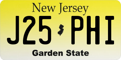 NJ license plate J25PHI