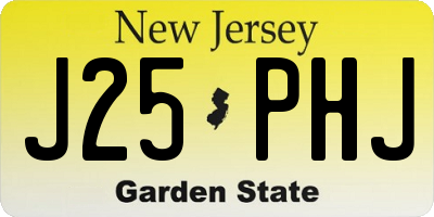 NJ license plate J25PHJ