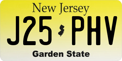 NJ license plate J25PHV