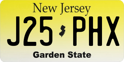 NJ license plate J25PHX