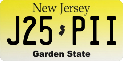 NJ license plate J25PII