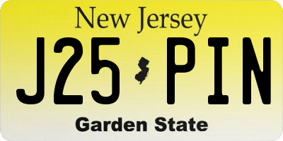 NJ license plate J25PIN