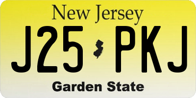 NJ license plate J25PKJ