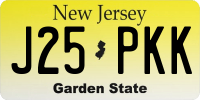 NJ license plate J25PKK