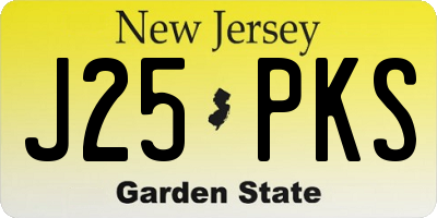 NJ license plate J25PKS