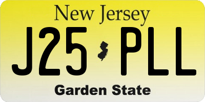NJ license plate J25PLL