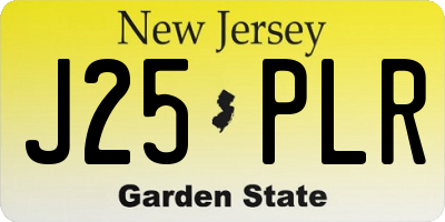 NJ license plate J25PLR