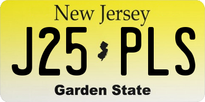 NJ license plate J25PLS