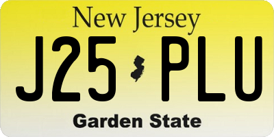 NJ license plate J25PLU