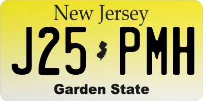 NJ license plate J25PMH
