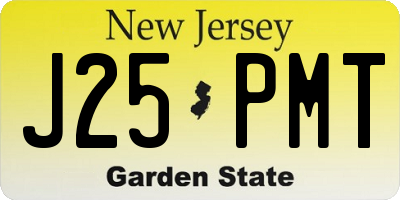 NJ license plate J25PMT