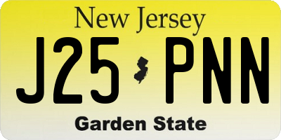 NJ license plate J25PNN