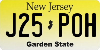 NJ license plate J25POH