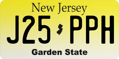 NJ license plate J25PPH