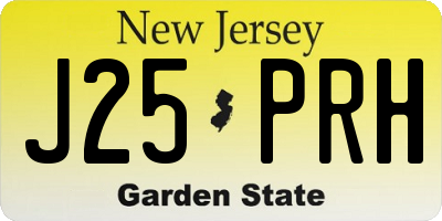 NJ license plate J25PRH