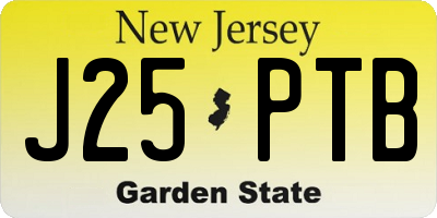 NJ license plate J25PTB