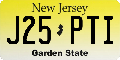 NJ license plate J25PTI