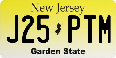 NJ license plate J25PTM