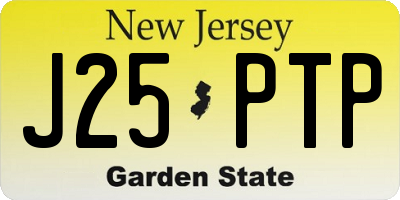 NJ license plate J25PTP