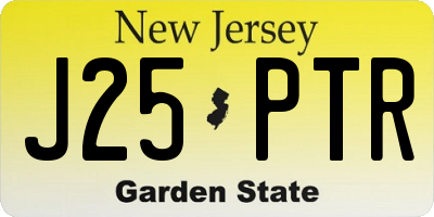 NJ license plate J25PTR