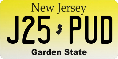 NJ license plate J25PUD