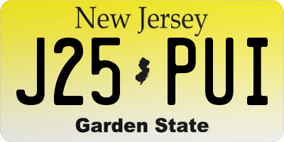 NJ license plate J25PUI