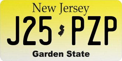 NJ license plate J25PZP