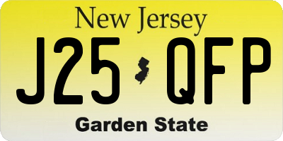 NJ license plate J25QFP