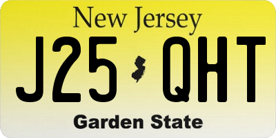 NJ license plate J25QHT