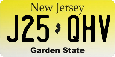 NJ license plate J25QHV