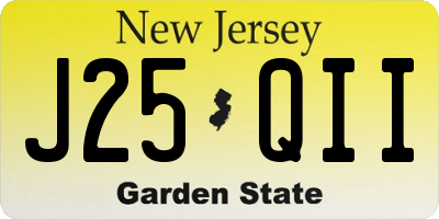 NJ license plate J25QII