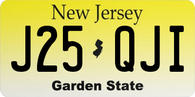NJ license plate J25QJI